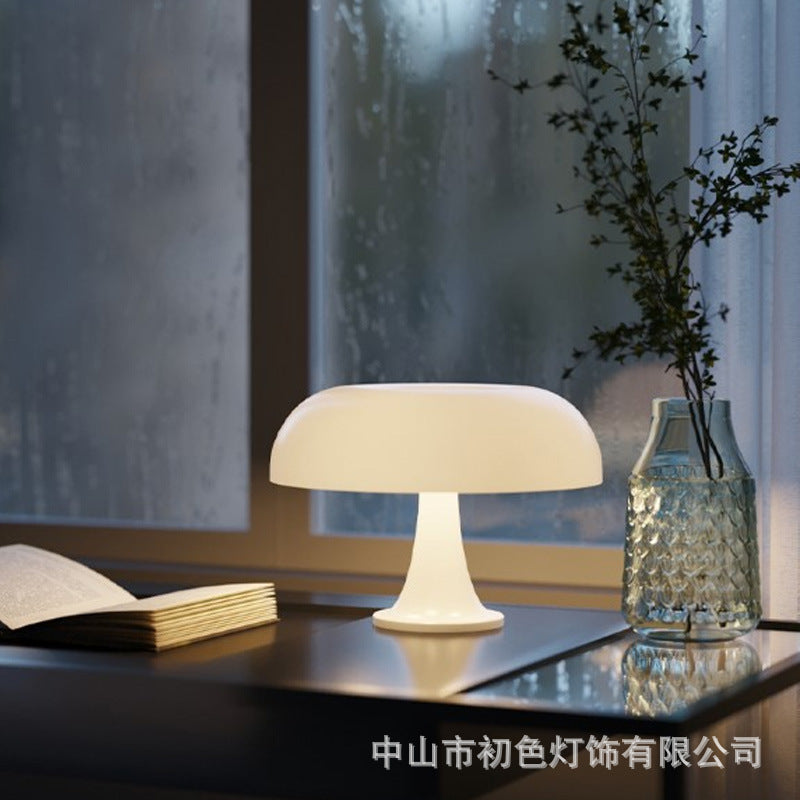 Cross-Border Popular Korean Ins Acrylic Mushroom Table Lamp Scandinavian Simple Bedside Lamp Popular Atmosphere Decorative Table Lamp