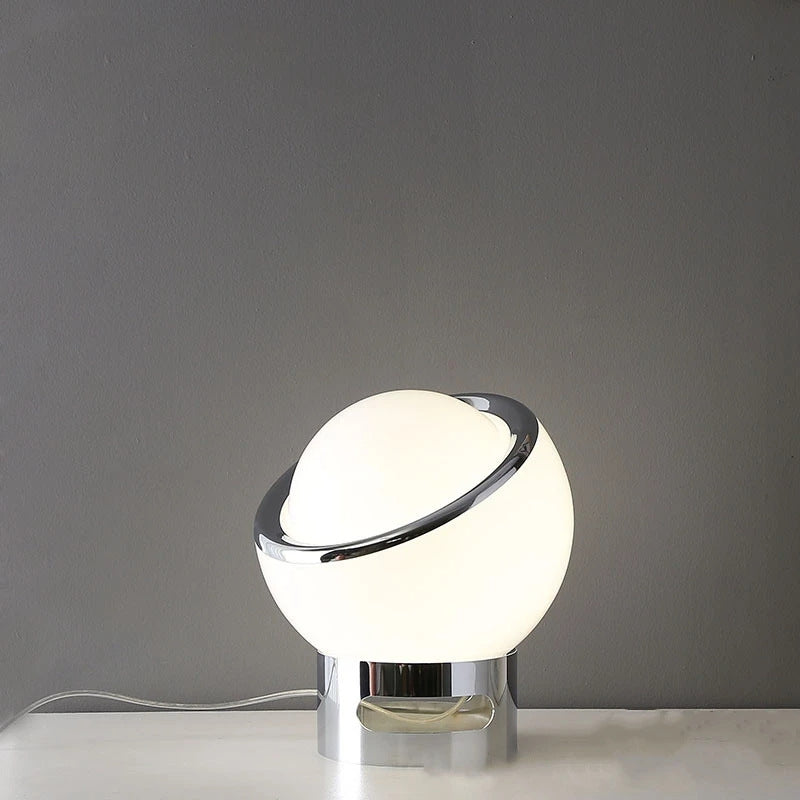 Cross-border Explosions Creative Bauhaus Style Bedroom Bedside Atmosphere Stainless Steel Table Lamp Light Luxury Gift Ornaments