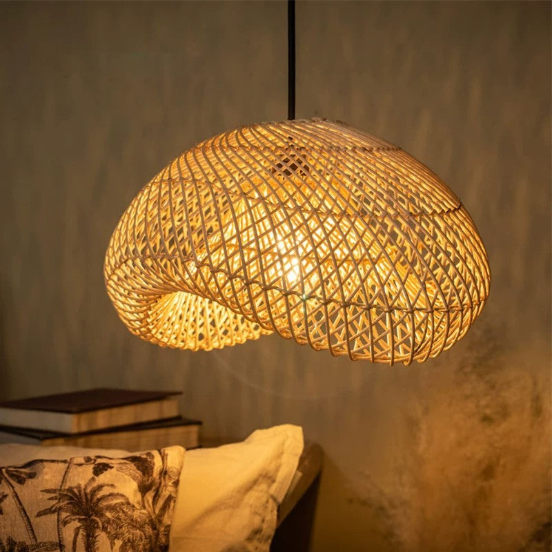 Woven Bamboo Pendant Light