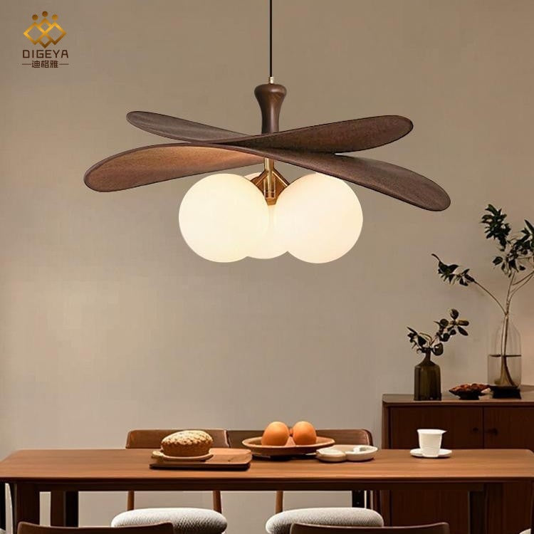 Dikya French Mid-Century Style Restaurant Bedroom Magic Bean Chandelier Retro Creative Raffia Bar Bed and Breakfast Decorative Lamp