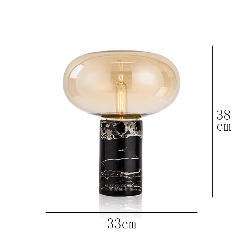 Nordic Simple Post-modern Light Luxury Table Lamp Designer Bedroom Bedside Lamp Advanced Sense Living Room Decorative Glass Creative