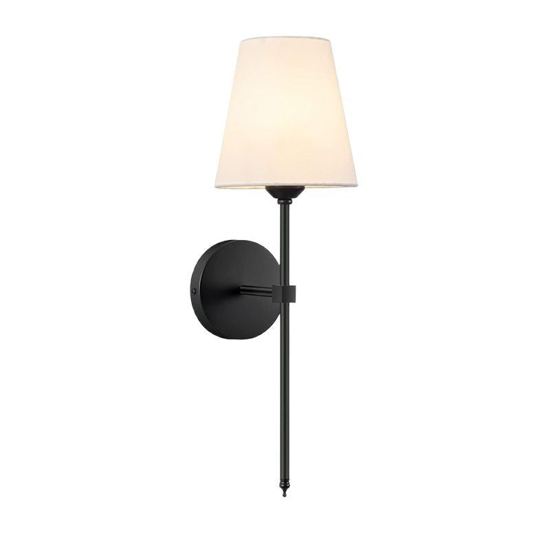 Emberhue Wall Sconce, Vintage Fabric with Metal Accents