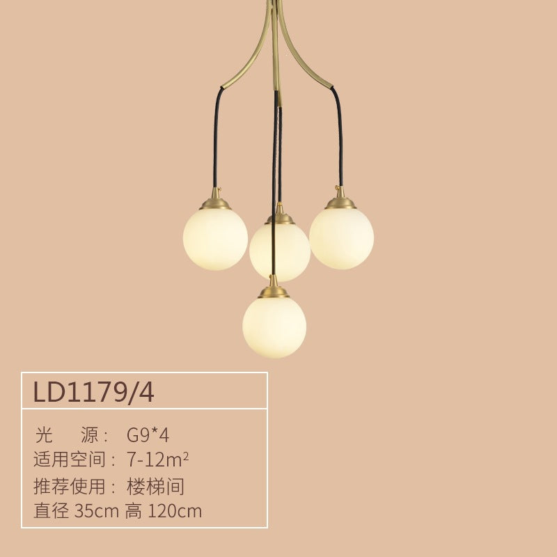 Long Pendant Light for Stairwell, Nordic Villa, Modern Minimalist and Elegant Living Room, Creative Dining Room, Rotating Duplex Large Pendant Light