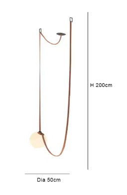Italian designer belt chandelier minimalist creative model room exhibition hall loft living room villa staircase dining room lamp