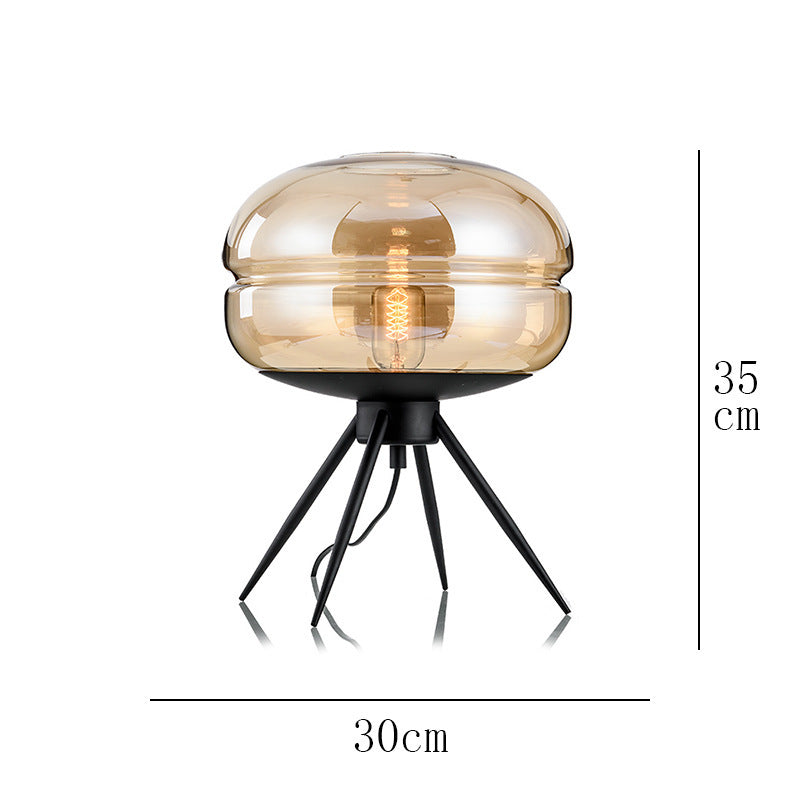 Nordic Simple Post-modern Light Luxury Table Lamp Designer Bedroom Bedside Lamp Advanced Sense Living Room Decorative Glass Creative