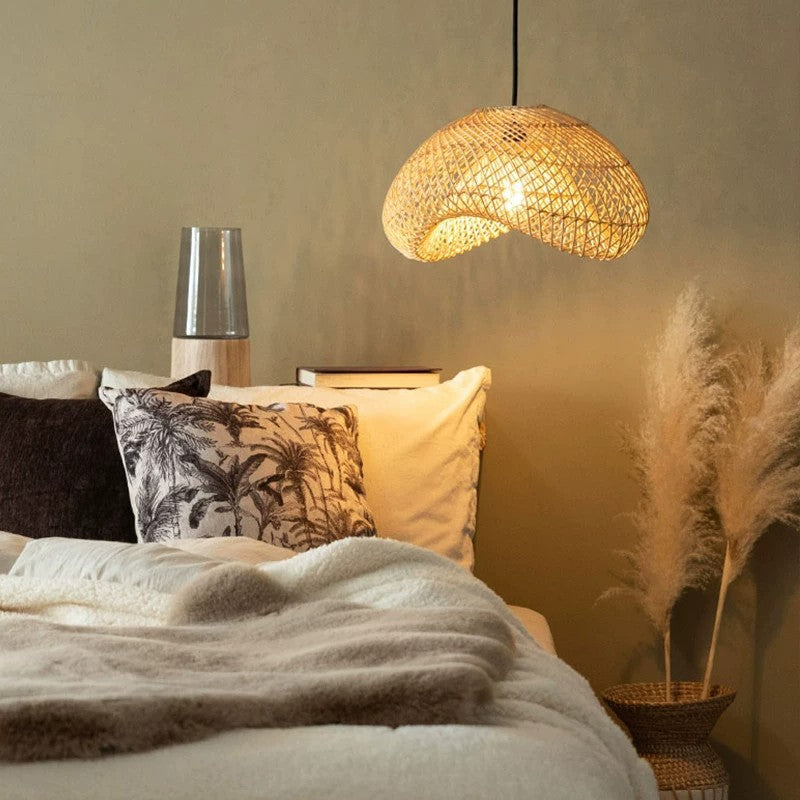 Woven Bamboo Pendant Light