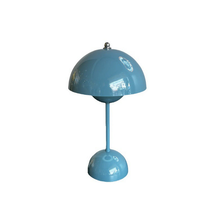 Cross-border Hot Selling Danish Flower Bud Table Lamp USB Bedroom Rechargeable Metal Iron Mushroom Decorative Atmosphere Night Light