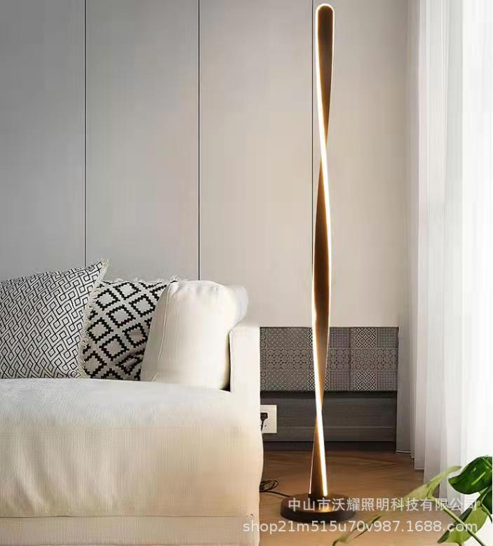 Modern Spiral Long Line Dimmable Floor Lamp