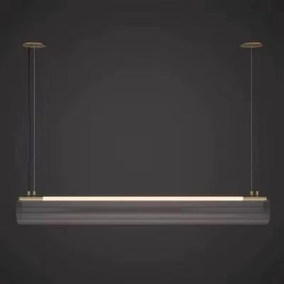 Italian Designer Modern Simple Island Table Light and Shadow Special-shaped Long Bar Table Lighting Art Restaurant Chandelier