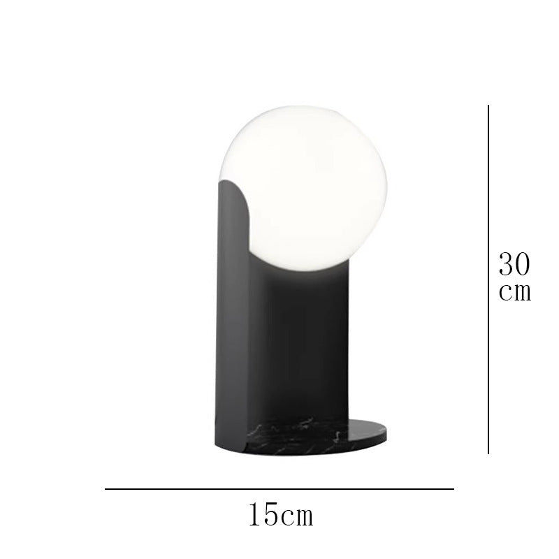 Nordic Simple Post-modern Light Luxury Table Lamp Designer Bedroom Bedside Lamp Advanced Sense Living Room Decorative Glass Creative