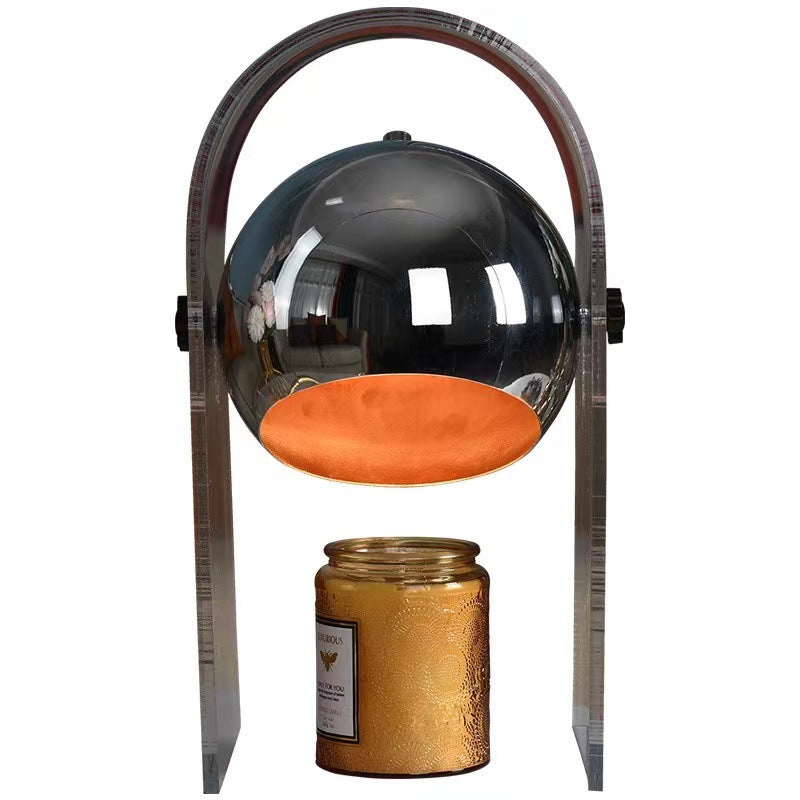 Aromatherapy lamp timing melting wax lamp European acrylic table lamp bedroom bedside black glass dimming retro atmosphere lamp