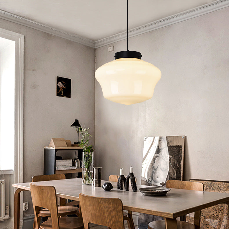 Creative Simple Retro Stylish Shape Cream Bar Restaurant Bar Living Room Bedroom Cafe Glass Chandelier