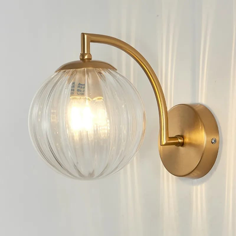 Postmodern Bedroom Bedside Wall Lamp American Simple Nordic Designer Hotel Aisle Staircase Glass Ball Small Wall Lamp