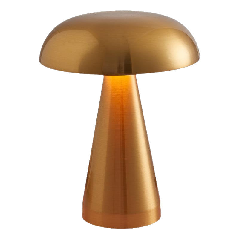 USB Rechargeable Metal Mushroom Table Lamp