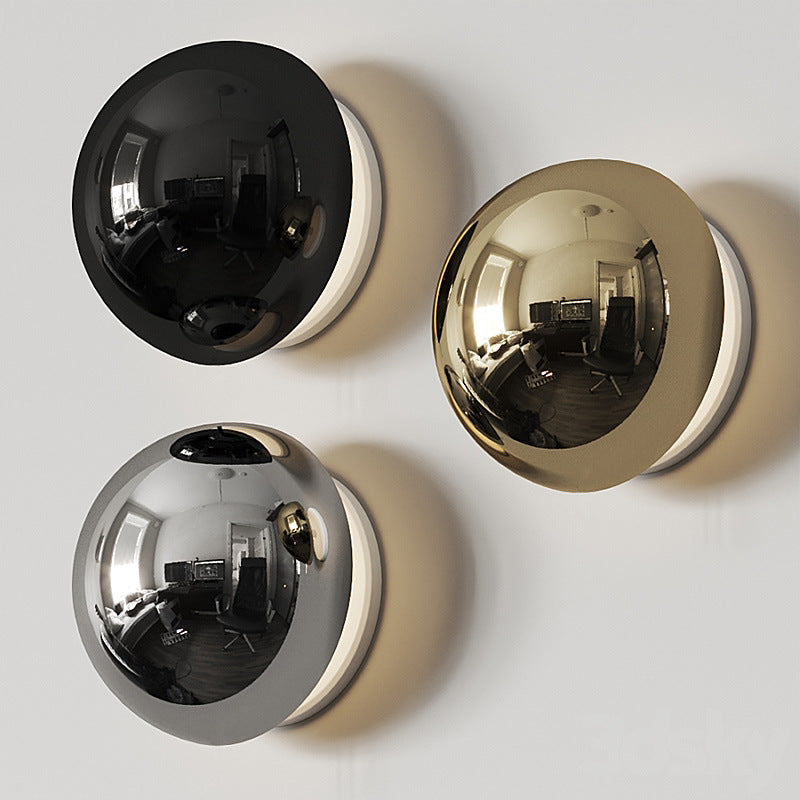 Modern spherical glass minimalist creative personality background wall decoration lamp