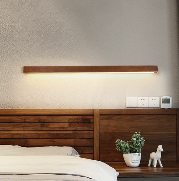 Modern Led Dimmable Wood Ambient Bathroom Wall Light