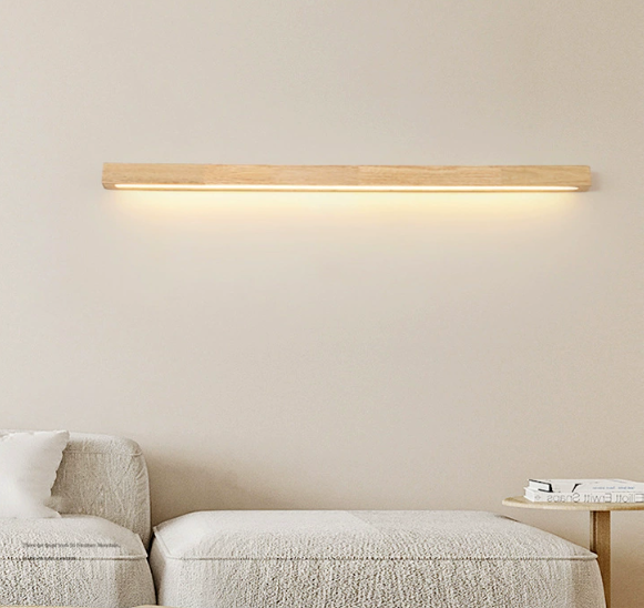 Modern Led Dimmable Wood Ambient Bathroom Wall Light