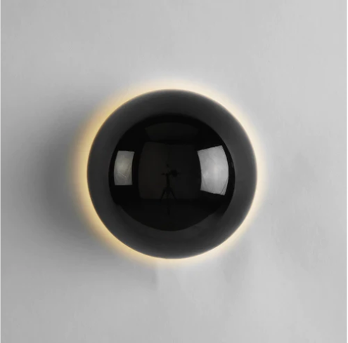 Modern spherical glass minimalist creative personality background wall decoration lamp