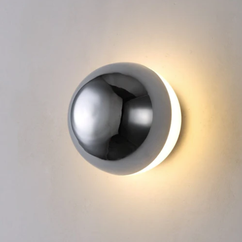 Modern spherical glass minimalist creative personality background wall decoration lamp