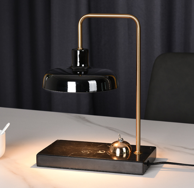 LumoMelt Marble Wax Lamp – Nordic Aromatherapy Candle Warmer & Book Light