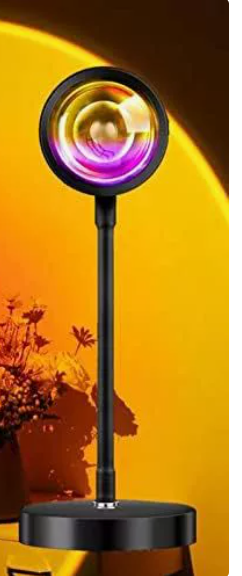 LED Sunset Lamp Projector with 16 Color Options and Remote Control – Adjustable Mood Lighting for Home and Photography