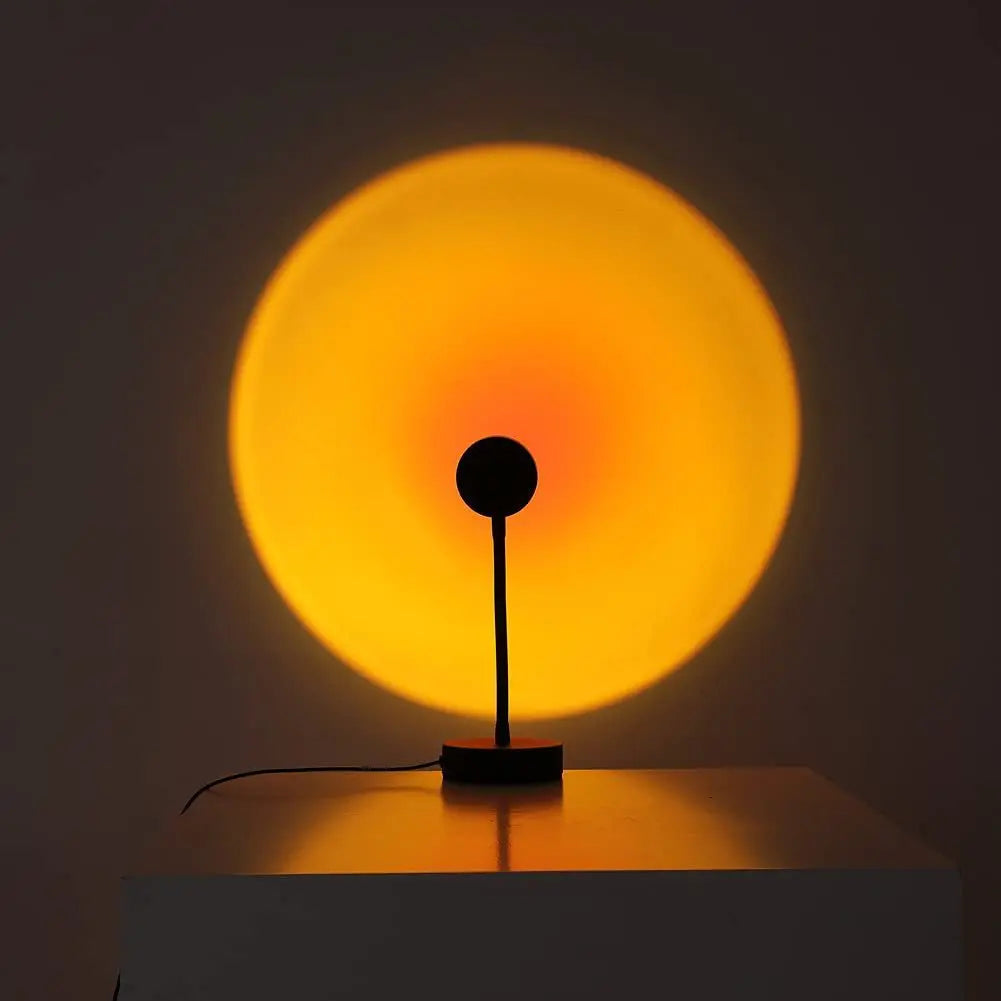 LED Sunset Lamp Projector with 16 Color Options and Remote Control – Adjustable Mood Lighting for Home and Photography