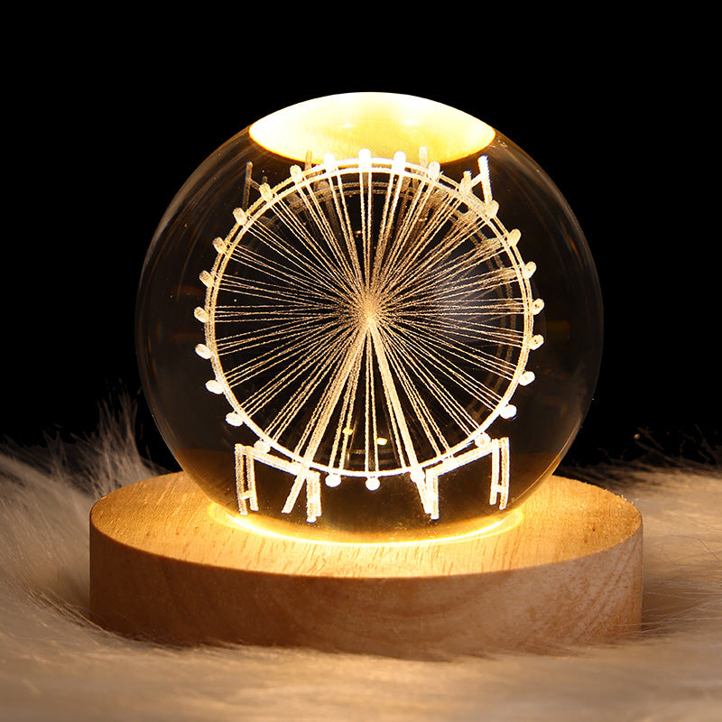 Crystal ball lamp projection ambient light