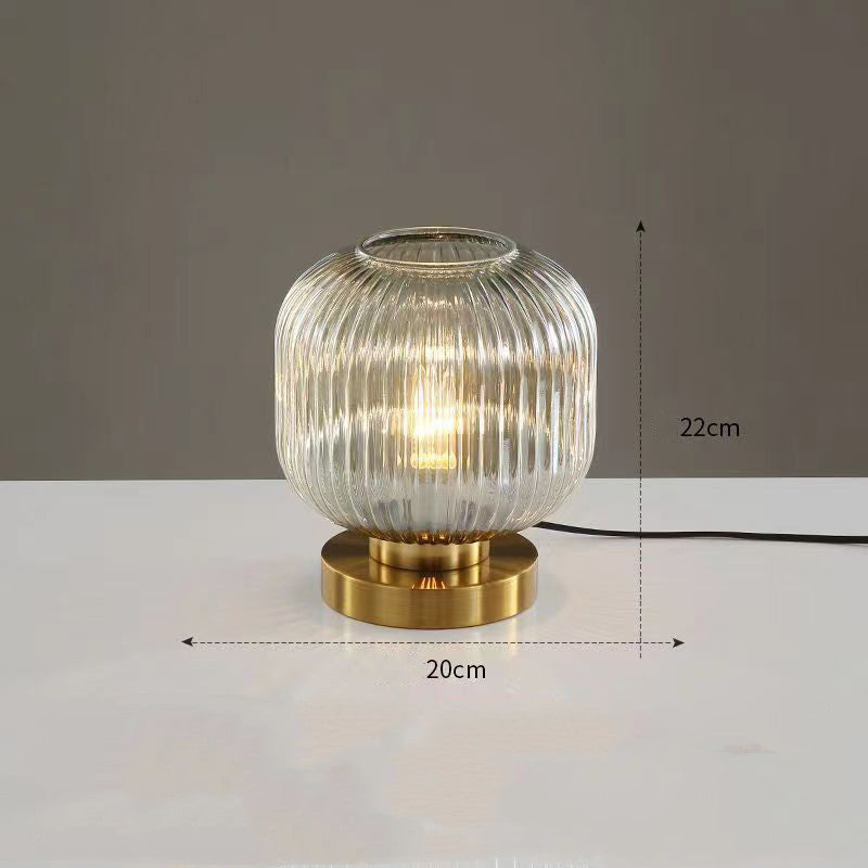 Modern minimalist atmosphere glass small table lamp