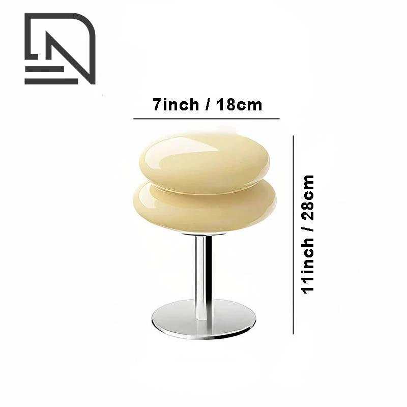 MURANO-STIL – USB Glass Table Lamp / Italian-Inspired Accent Light