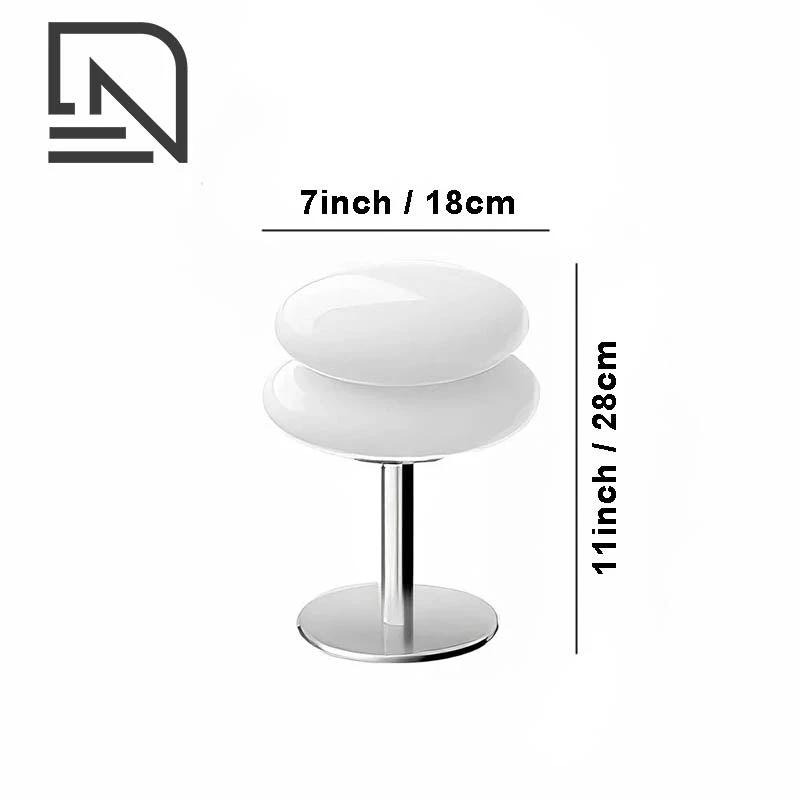 MURANO-STIL – USB Glass Table Lamp / Italian-Inspired Accent Light