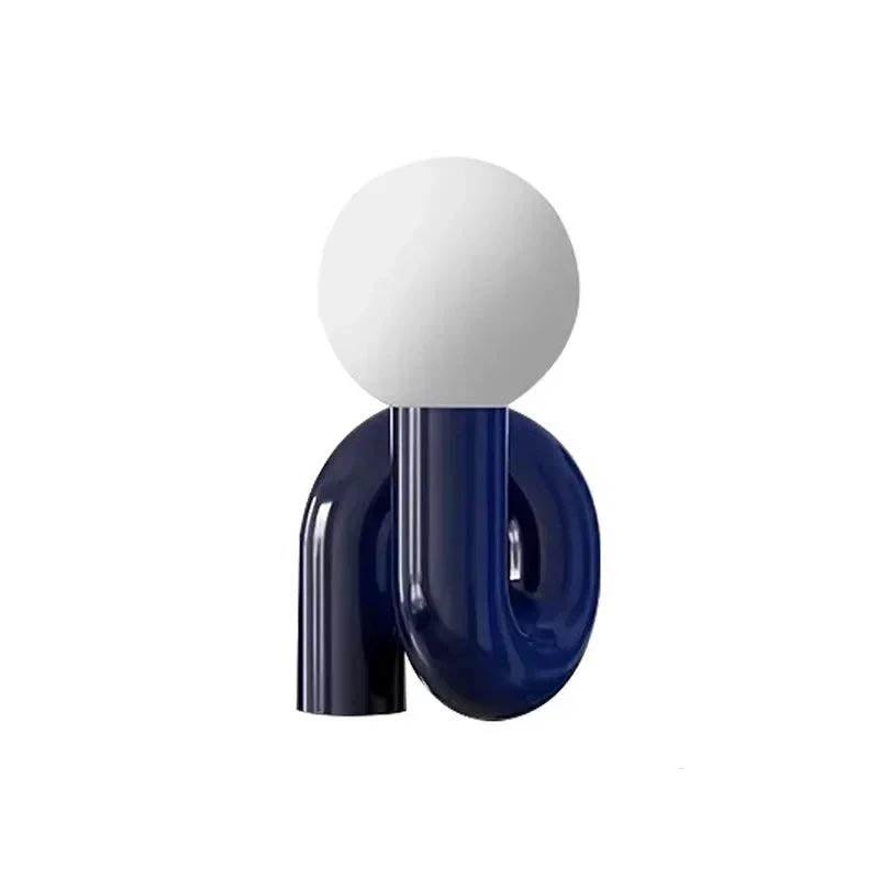 KRUM - Scandi LED Table Lamp / Modern Resin & Glass Light