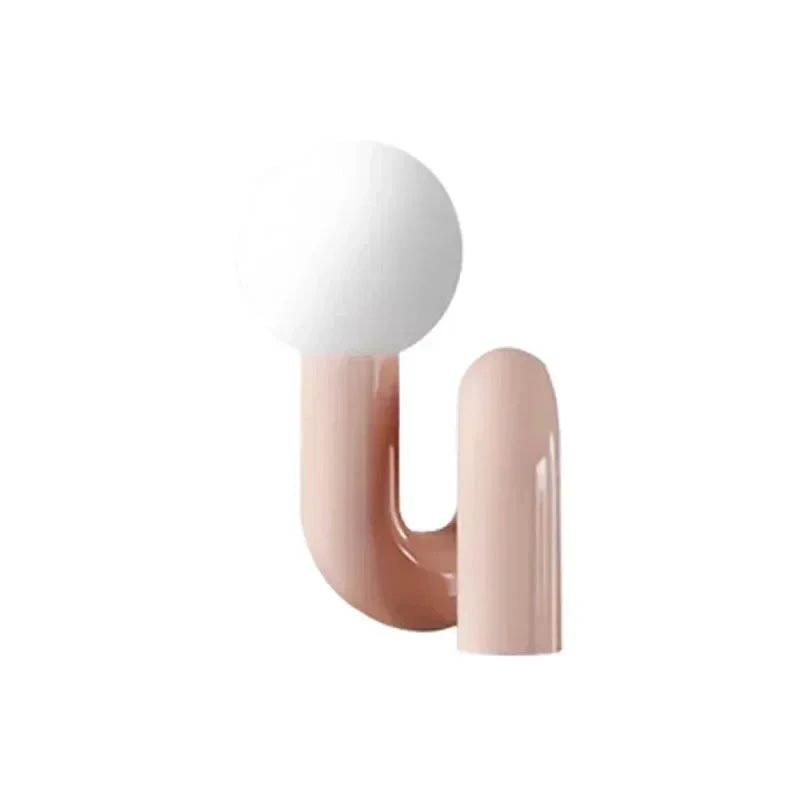 KRUM - Scandi LED Table Lamp / Modern Resin & Glass Light