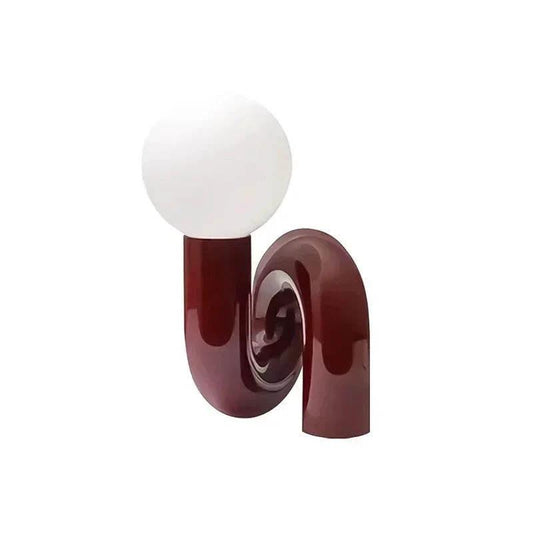 KRUM - Scandi LED Table Lamp / Modern Resin & Glass Light