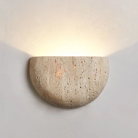 LuxRoyale Wabi-Sabi Stone Retro Wall Sconce Eclipse Warm Glow