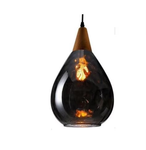 Royelux Vintage Teardrop Pendant Light Hanging Fixture for Kitchen and Dining Spaces
