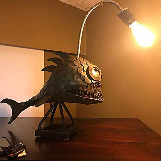 Royallure Angler Fish Lamp – USB Powered LED Night Light for Quirky Home Decor