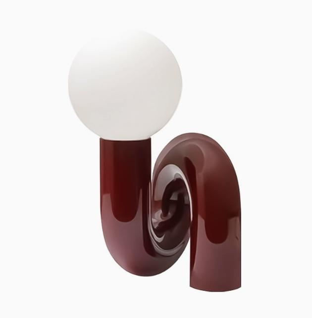 KRUM - Scandi LED Table Lamp / Modern Resin & Glass Light