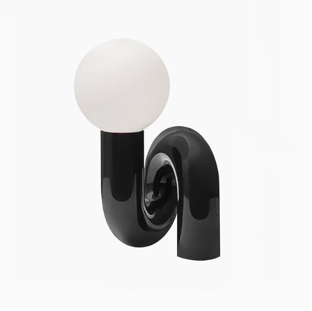 KRUM - Scandi LED Table Lamp / Modern Resin & Glass Light